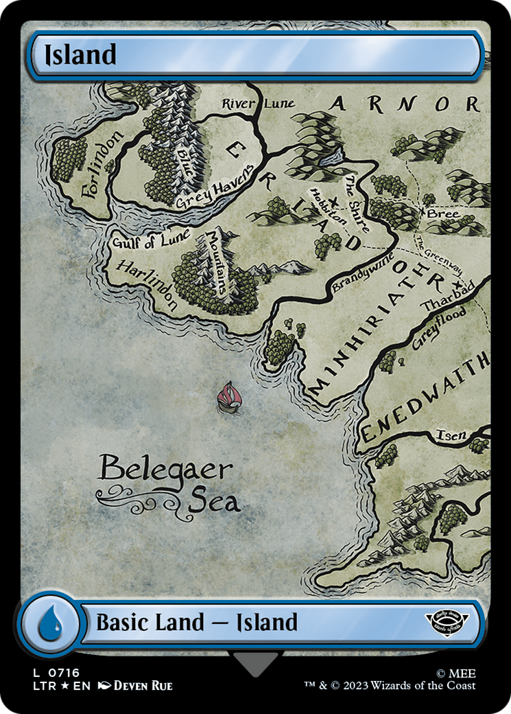 Island (0716) (Surge Foil) [The Lord of the Rings: Tales of Middle-Earth] | Mega City Incorporated