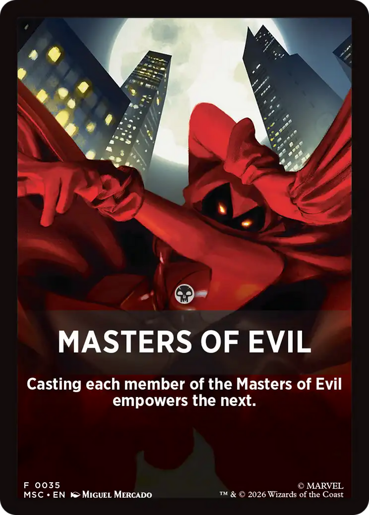Masters of Evil Theme Card [Marvel Super Heroes Commander] | Mega City Incorporated