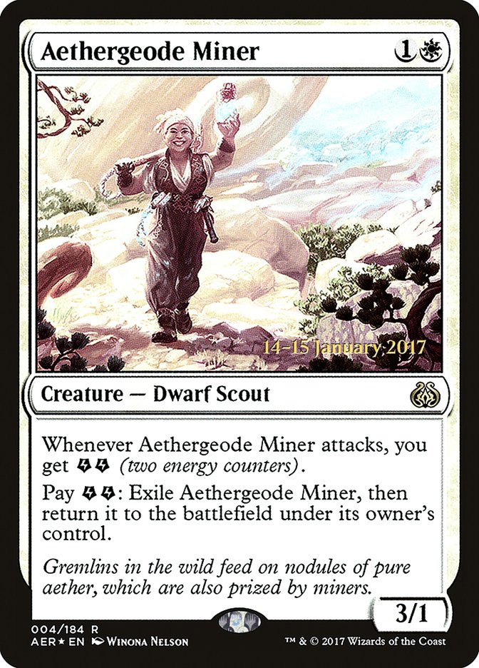 Aethergeode Miner [Aether Revolt Prerelease Promos] | Mega City Incorporated