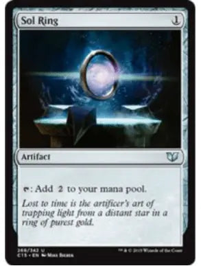 Magic: The Gathering Sol Ring Card Single Sided Fleece Throw Blanket | 45 x 60 Inches | Mega City Incorporated