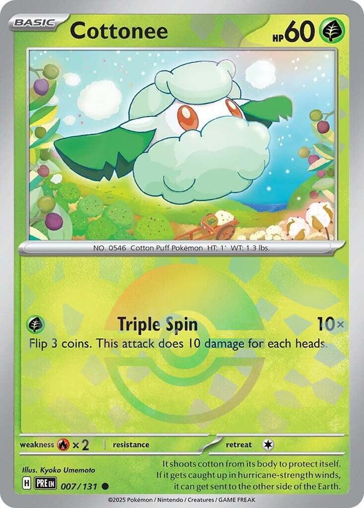 Cottonee (007/131) (Poke Ball Pattern) [Scarlet & Violet: Prismatic Evolutions] | Mega City Incorporated