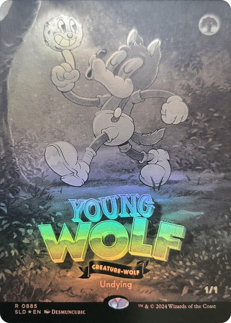 Young Wolf (Black & White Foil) [Secret Lair Drop Series] | Mega City Incorporated