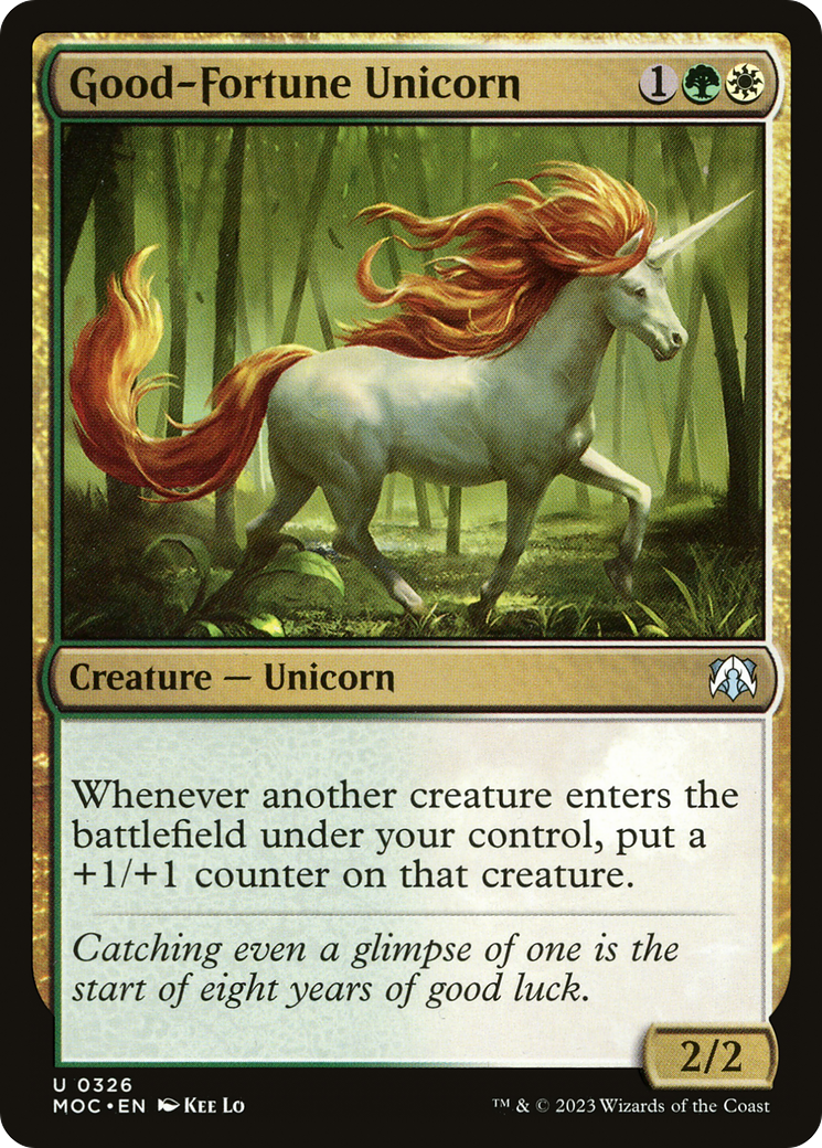 Good-Fortune Unicorn [March of the Machine Commander] | Mega City Incorporated