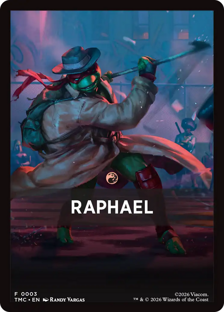 Raphael Theme Card [Teenage Mutant Ninja Turtles Commander Tokens] | Mega City Incorporated