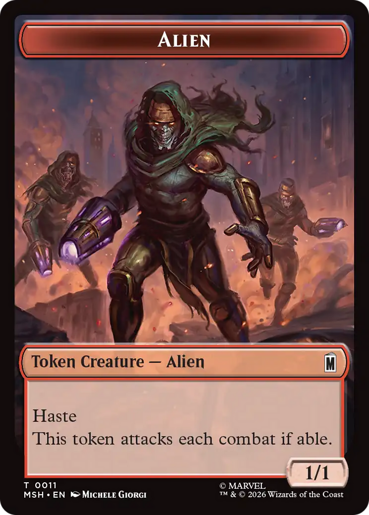 Wall // Alien Double-Sided Token [Marvel Super Heroes Tokens] | Mega City Incorporated