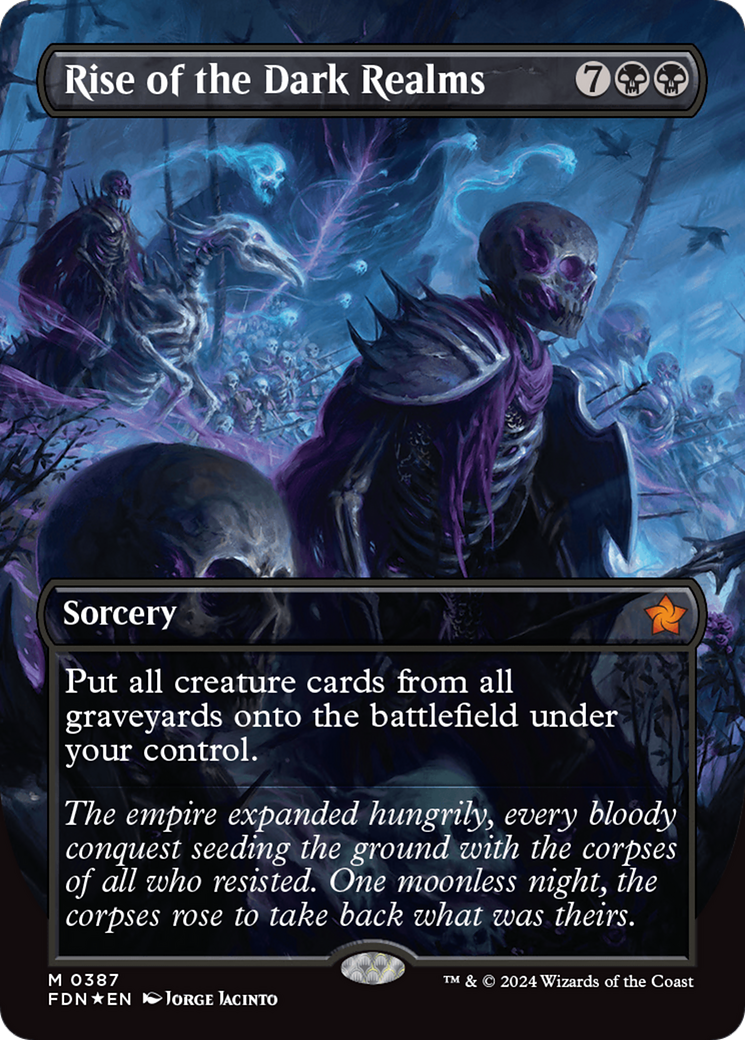 Rise of the Dark Realms (Borderless) (Mana Foil) [Foundations] | Mega City Incorporated