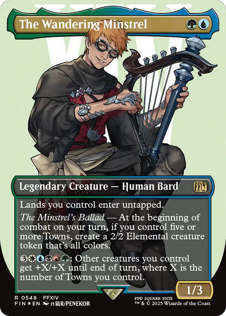 The Wandering Minstrel (Borderless) (Surge Foil) [FINAL FANTASY] | Mega City Incorporated