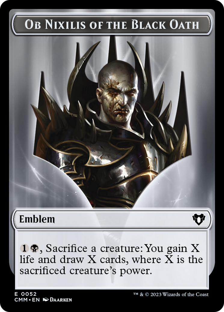 Ob Nixilis of the Black Oath Emblem [Commander Masters Tokens] | Mega City Incorporated