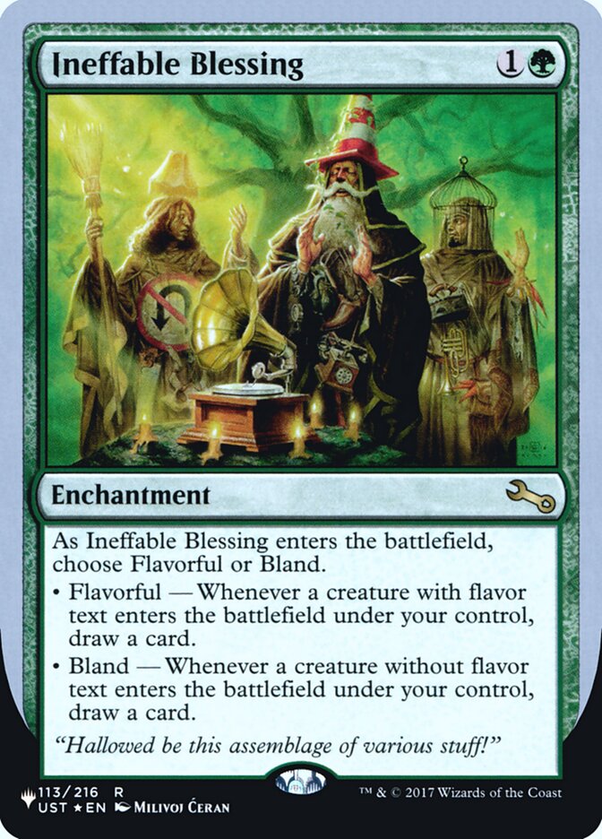 Ineffable Blessing (Flavorful) (Unfinity Foil Edition) [The List] | Mega City Incorporated