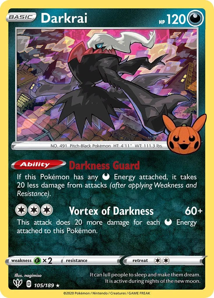 Darkrai (105/189) [Trick or Trade] | Mega City Incorporated