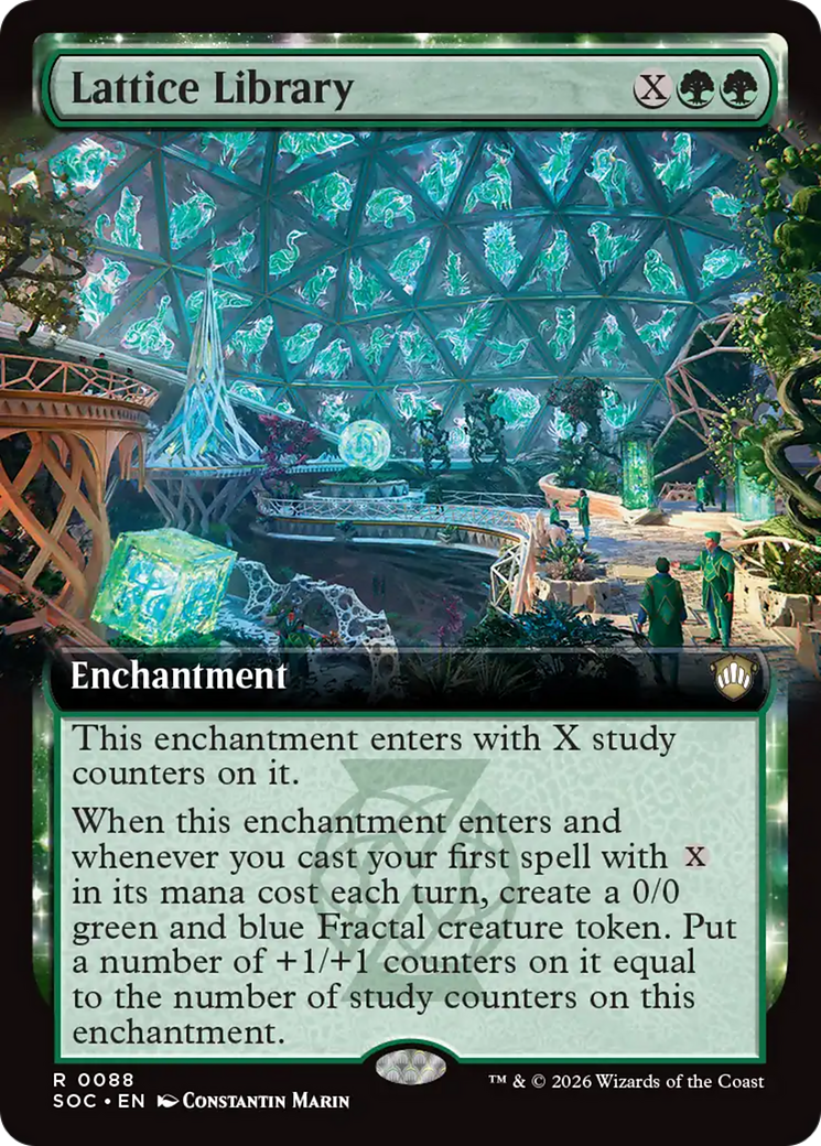 Lattice Library (Extended Art) [Secrets of Strixhaven Commander] | Mega City Incorporated