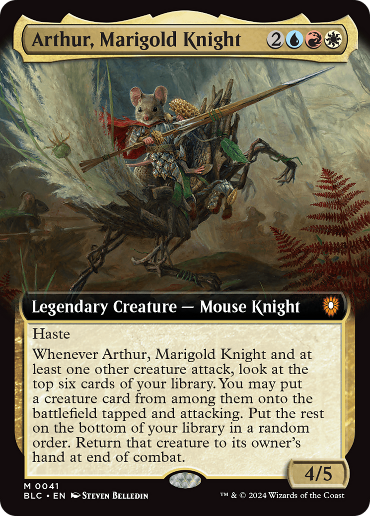 Arthur, Marigold Knight (Extended Art) [Bloomburrow Commander] | Mega City Incorporated