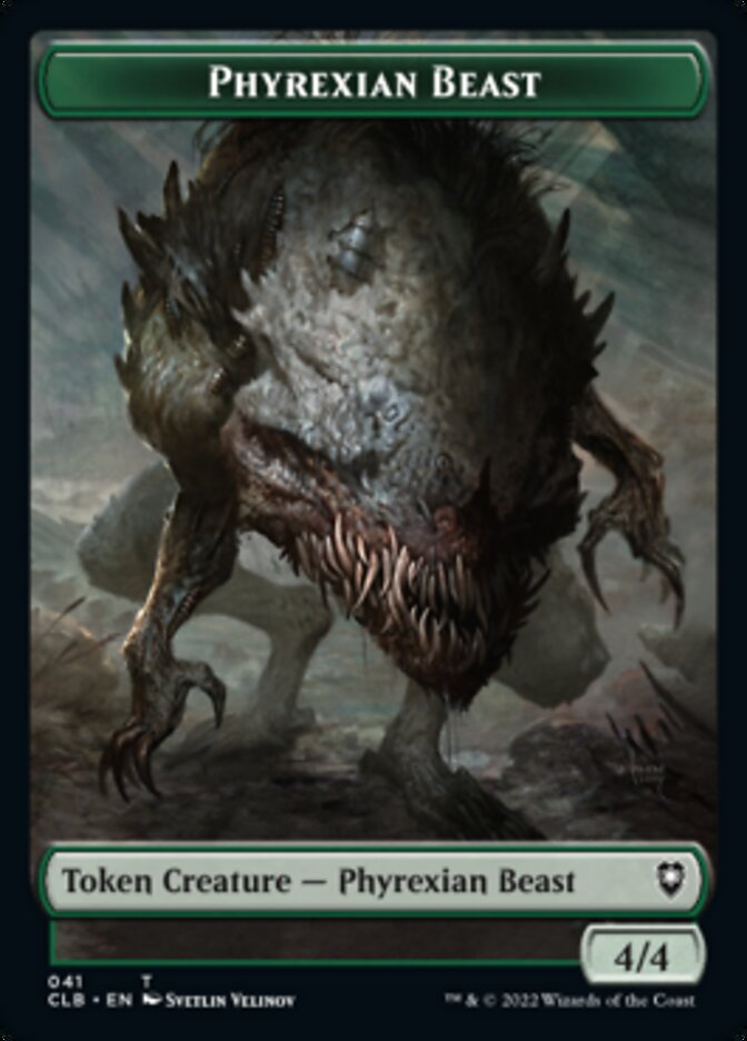 Phyrexian Beast // Wurm Double-Sided Token [Commander Legends: Battle for Baldur's Gate Tokens] | Mega City Incorporated