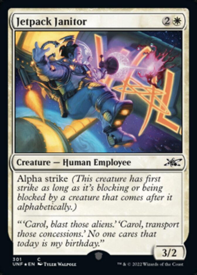 Jetpack Janitor (Galaxy Foil) [Unfinity] | Mega City Incorporated