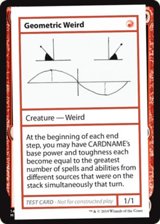 Geometric Weird (2021 Edition) [Mystery Booster Playtest Cards] | Mega City Incorporated