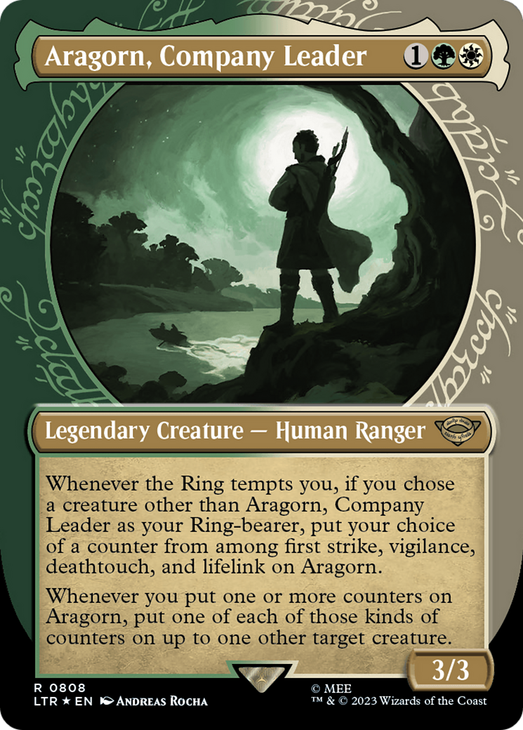 Aragorn, Company Leader (Showcase) (Surge Foil) [The Lord of the Rings: Tales of Middle-Earth] | Mega City Incorporated