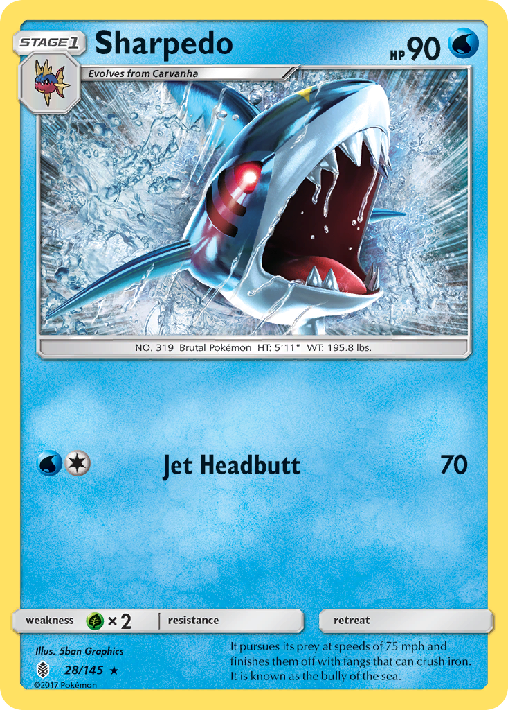 Sharpedo (28/145) [Sun & Moon: Guardians Rising] | Mega City Incorporated