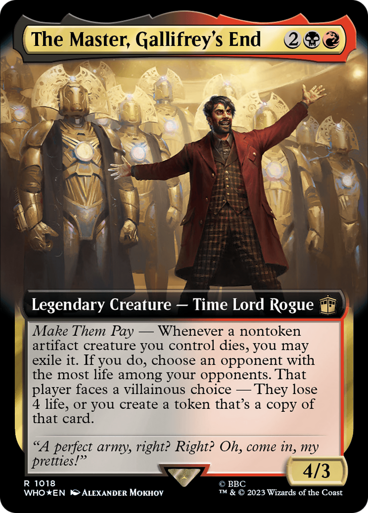 The Master, Gallifrey's End (Extended Art) (Surge Foil) [Doctor Who] | Mega City Incorporated
