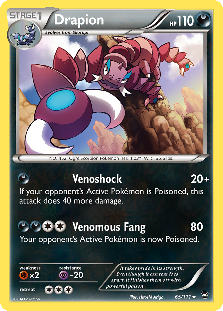 Drapion (65/111) [XY: Furious Fists] | Mega City Incorporated