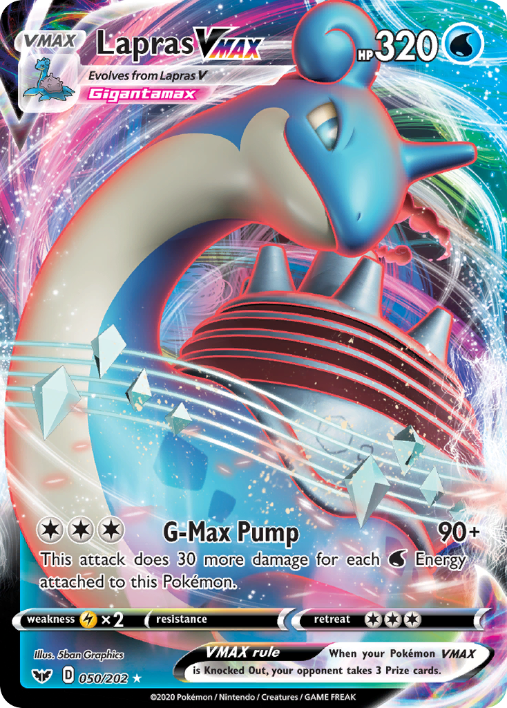 Lapras VMAX (050/202) [Sword & Shield: Base Set] | Mega City Incorporated