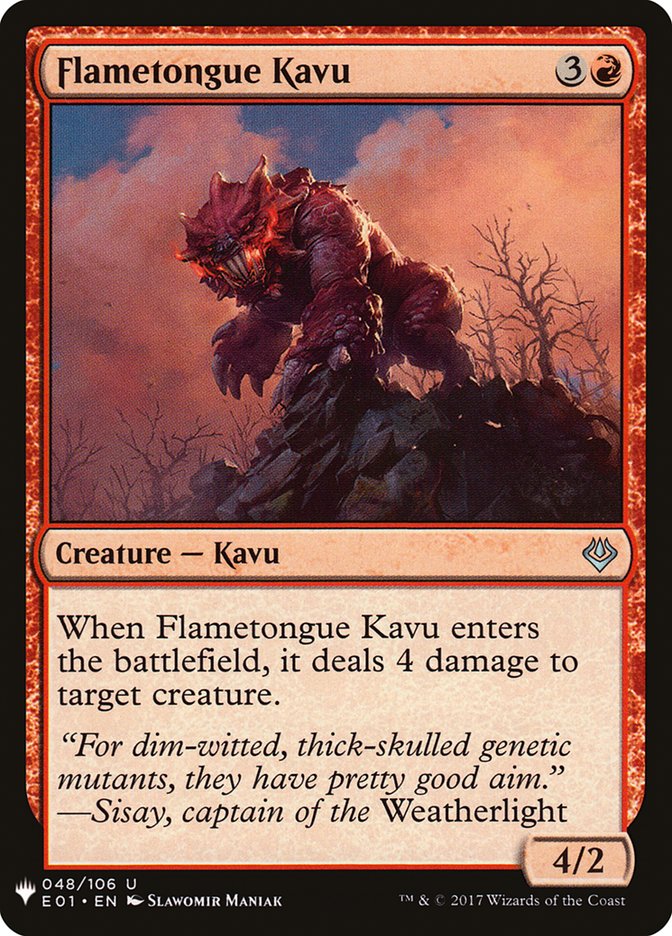 Flametongue Kavu [Mystery Booster] | Mega City Incorporated