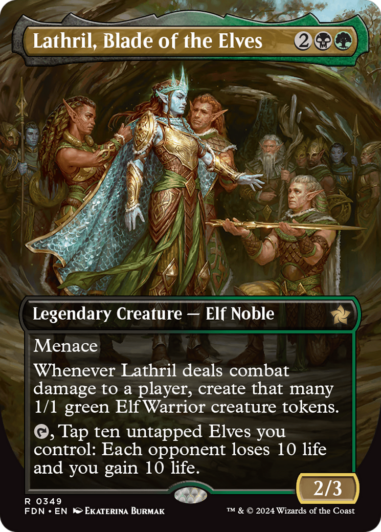 Lathril, Blade of the Elves (Borderless) [Foundations] | Mega City Incorporated