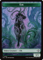Elk // Emblem - Oko, Shadowmoor Scion Double-Sided Token [Lorwyn Eclipsed Tokens] | Mega City Incorporated
