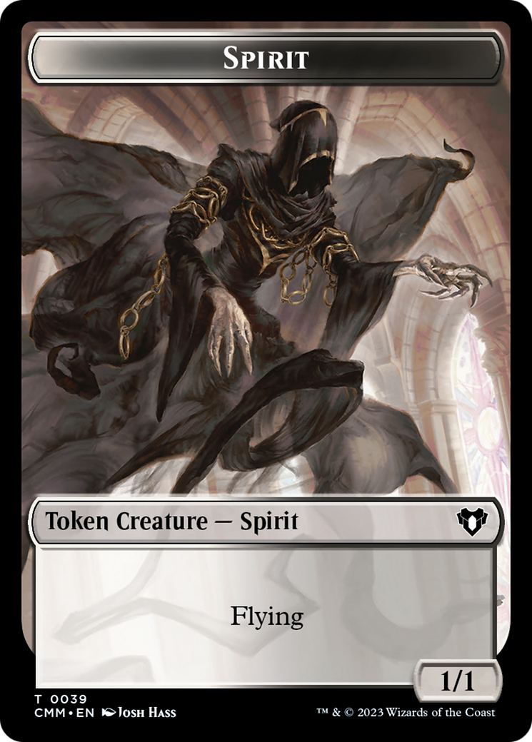 Spirit (0039) // Bird Illusion Double-Sided Token [Commander Masters Tokens] | Mega City Incorporated