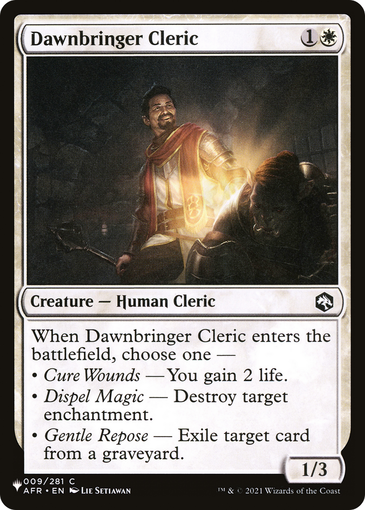 Dawnbringer Cleric [The List] | Mega City Incorporated