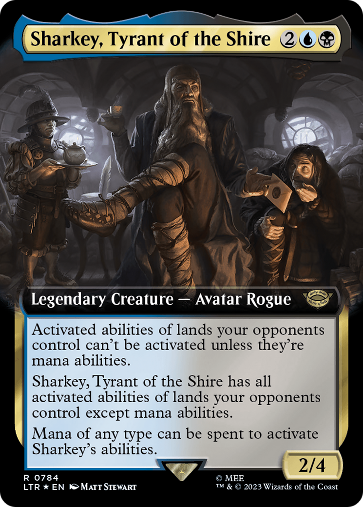 Sharkey, Tyrant of the Shire (Extended Art) (Surge Foil) [The Lord of the Rings: Tales of Middle-Earth] | Mega City Incorporated
