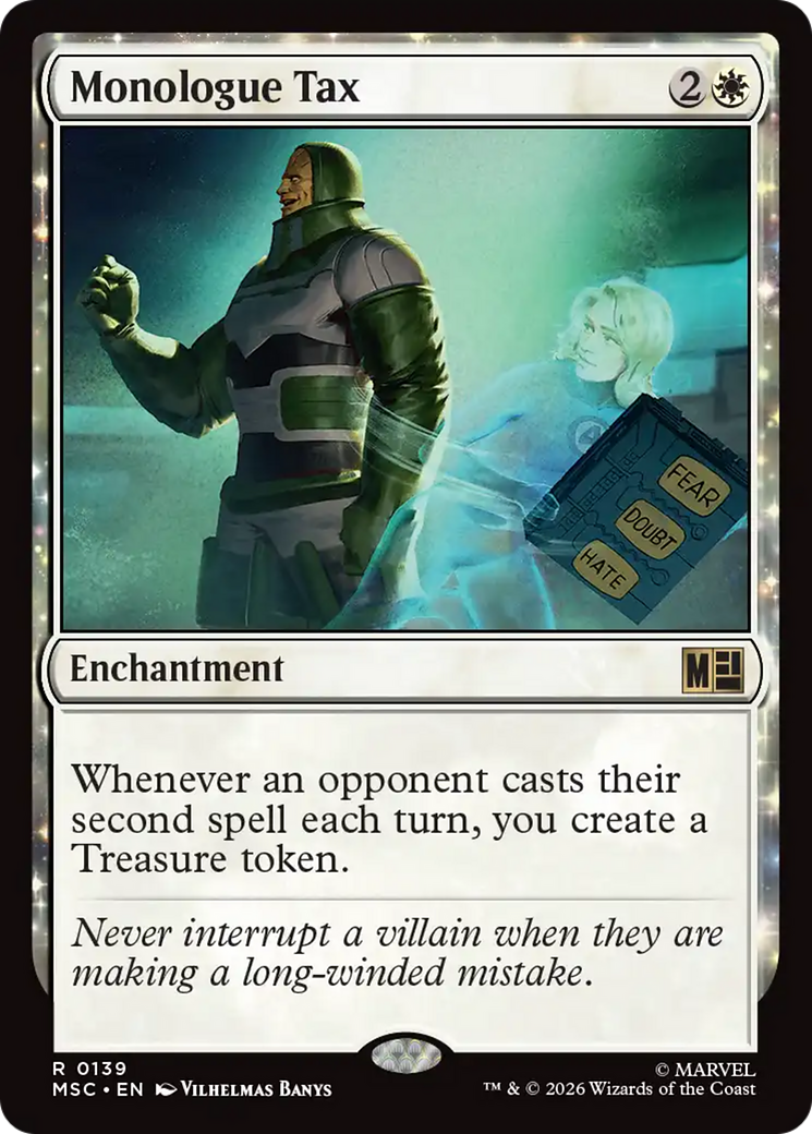 Monologue Tax (Surge Foil) [Marvel Super Heroes Commander] | Mega City Incorporated