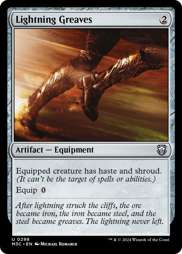 Lightning Greaves (Ripple Foil) [Modern Horizons 3 Commander] | Mega City Incorporated