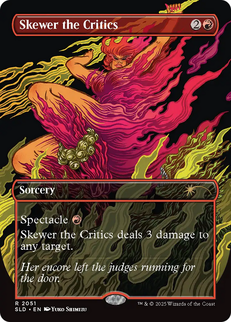 Skewer the Critics (2051) (Rainbow Foil) [Secret Lair Drop Series] | Mega City Incorporated