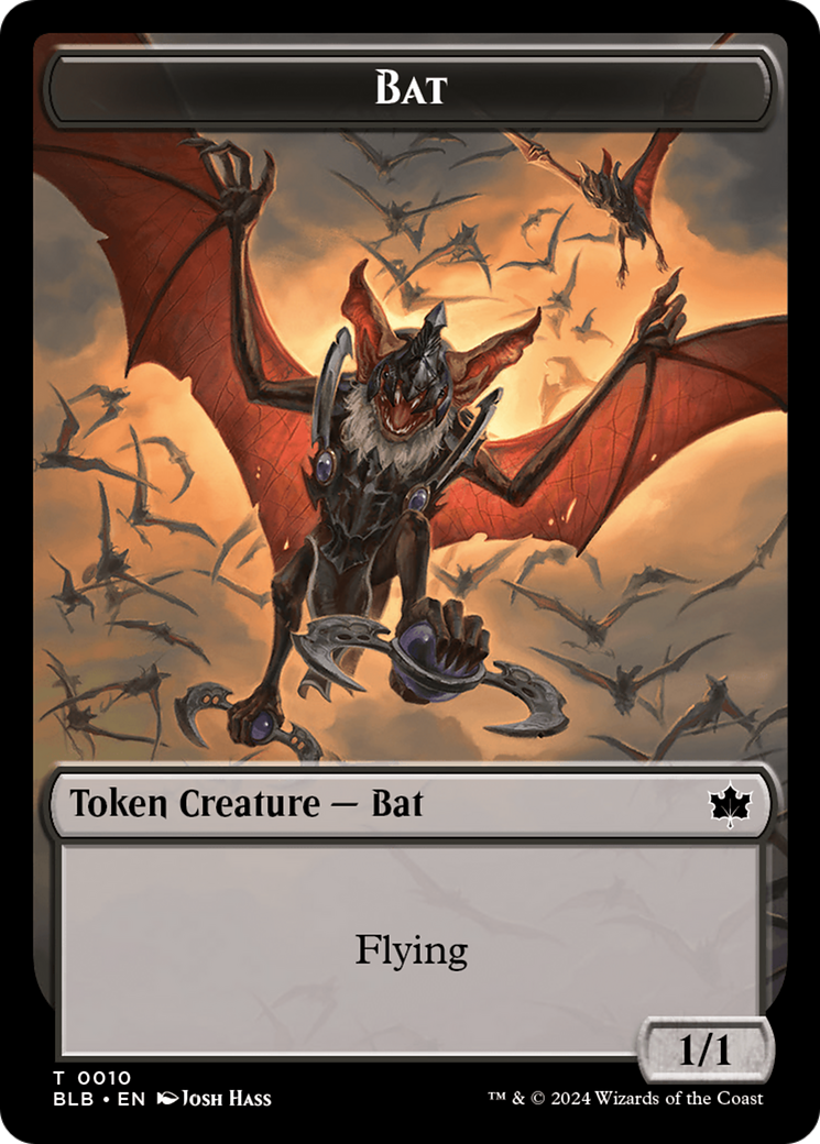 Bat // Intrepid Rabbit Double-Sided Token [Bloomburrow Tokens] | Mega City Incorporated