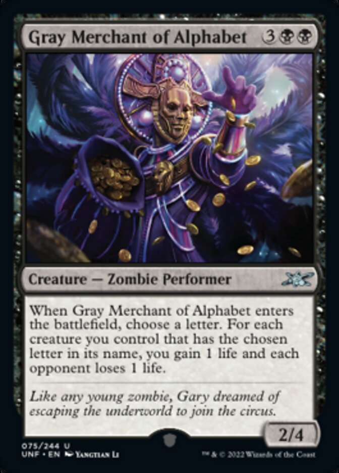 Gray Merchant of Alphabet [Unfinity] | Mega City Incorporated