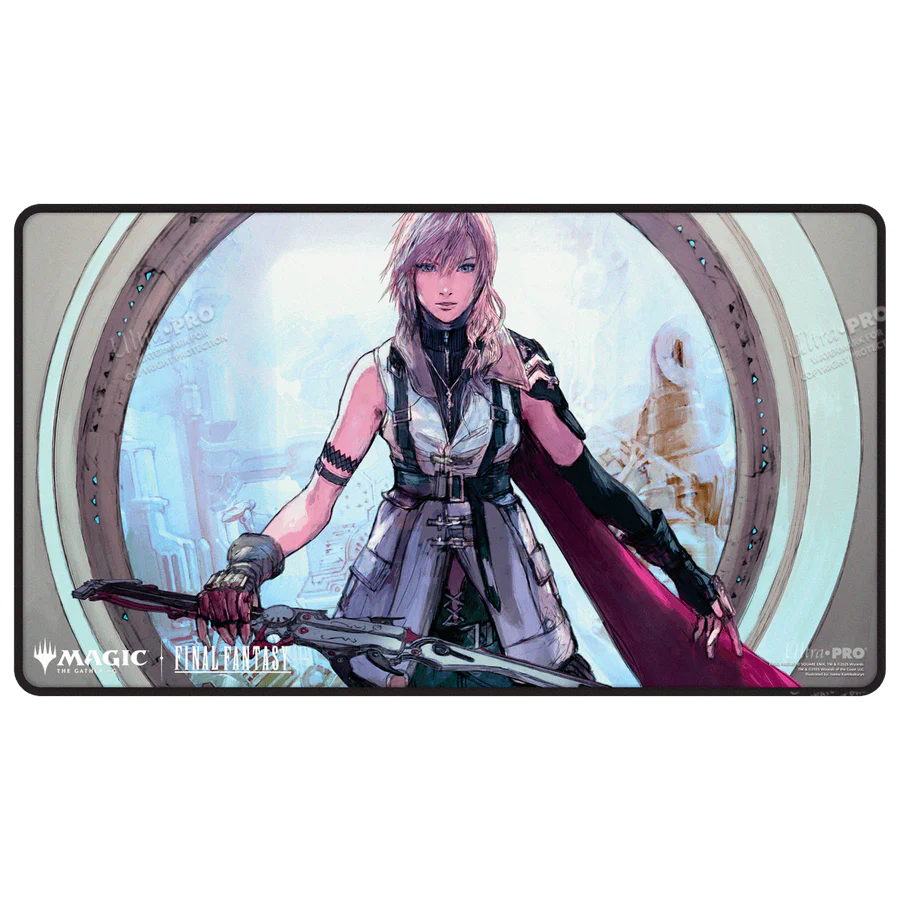 Magic: The Gathering®—FINAL FANTASY™ Lightning, Army of One Black Stitched Playmat | Mega City Incorporated