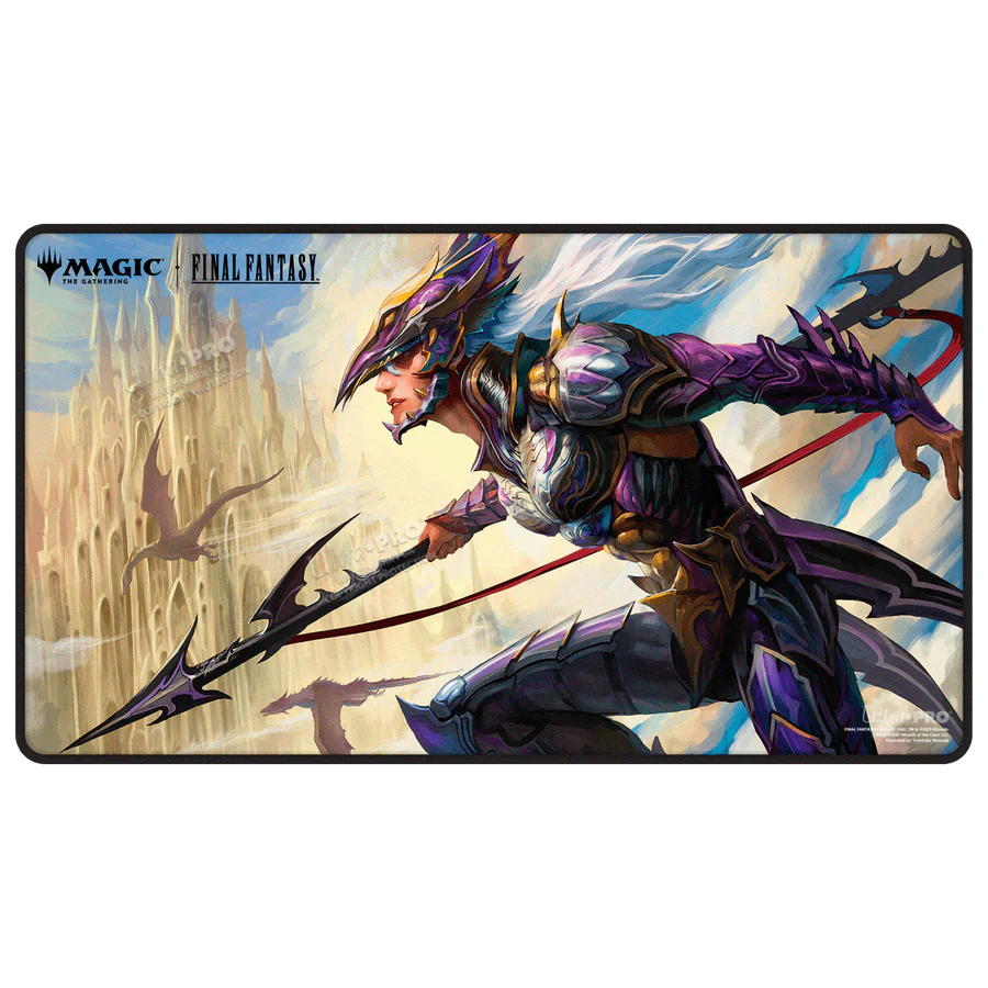 Magic: The Gathering®—FINAL FANTASY™ Kain, Traitorous Dragoon Black Stitched Playmat | Mega City Incorporated