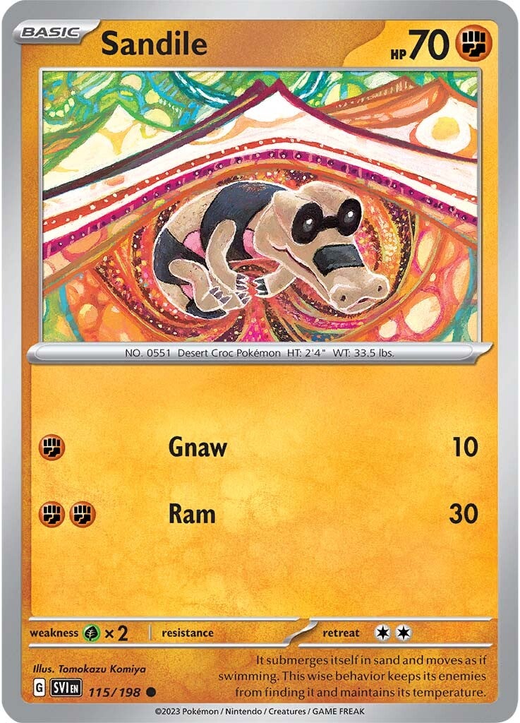 Sandile (115/198) [Scarlet & Violet: Base Set] | Mega City Incorporated