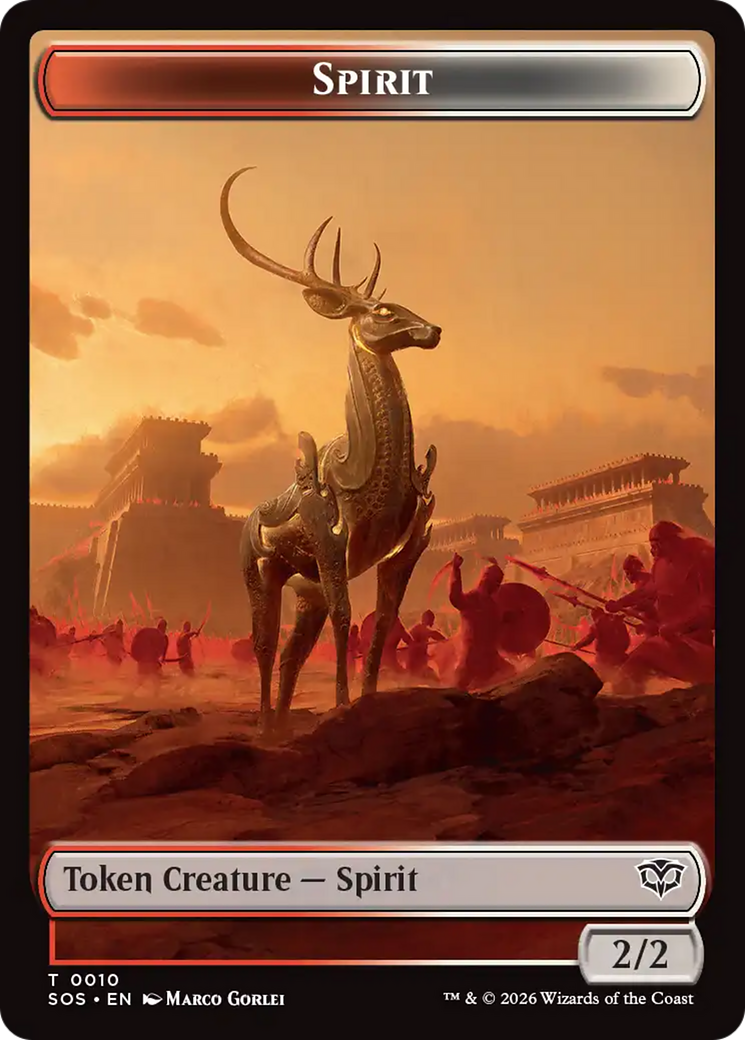 Inkling (0006) // Spirit (0010) Double-Sided Token [Secrets of Strixhaven Tokens] | Mega City Incorporated
