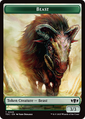 Beast // Treasure Double-Sided Token [Tarkir: Dragonstorm Commander Tokens] | Mega City Incorporated