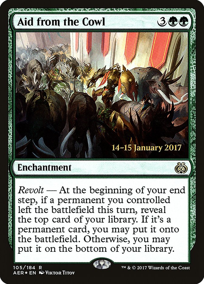 Aid from the Cowl [Aether Revolt Prerelease Promos] | Mega City Incorporated