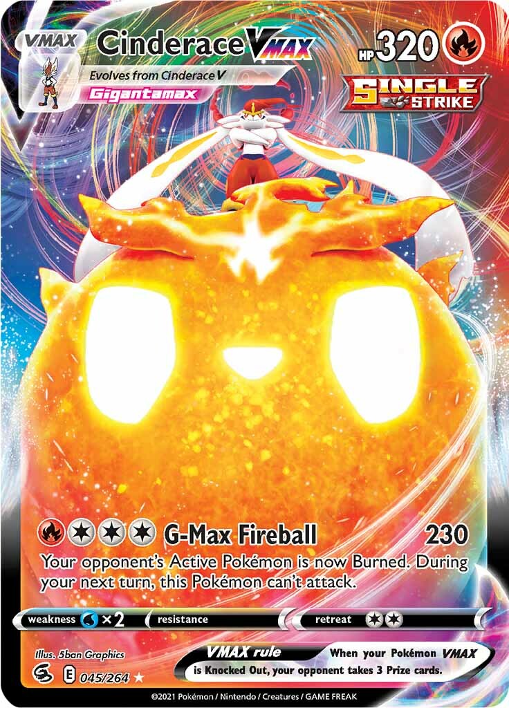 Cinderace VMAX (045/264) [Sword & Shield: Fusion Strike] | Mega City Incorporated