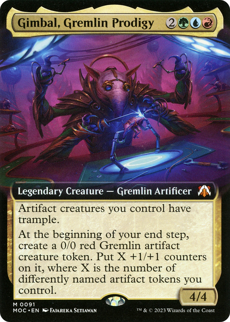 Gimbal, Gremlin Prodigy (Extended Art) [March of the Machine Commander] | Mega City Incorporated