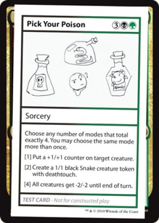 Pick Your Poison (2021 Edition) [Mystery Booster Playtest Cards] | Mega City Incorporated