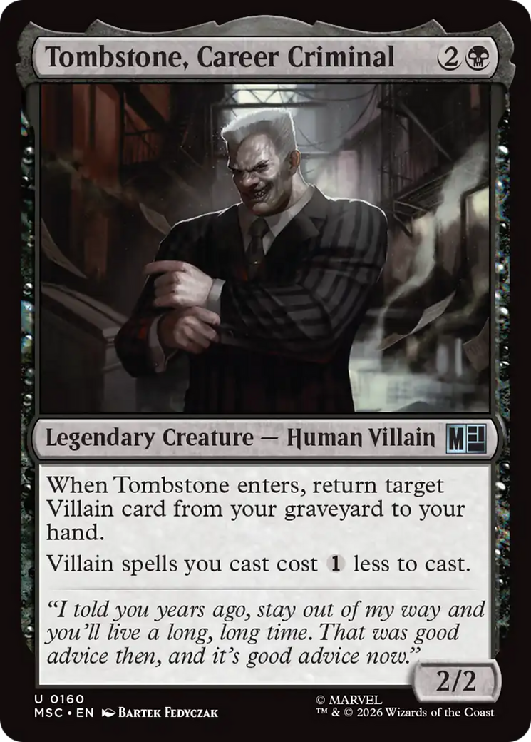 Tombstone, Career Criminal (0160) (Surge Foil) [Marvel Super Heroes Commander] | Mega City Incorporated