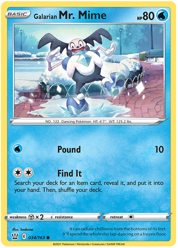 Galarian Mr. Mime (034/163) [Sword & Shield: Battle Styles] | Mega City Incorporated