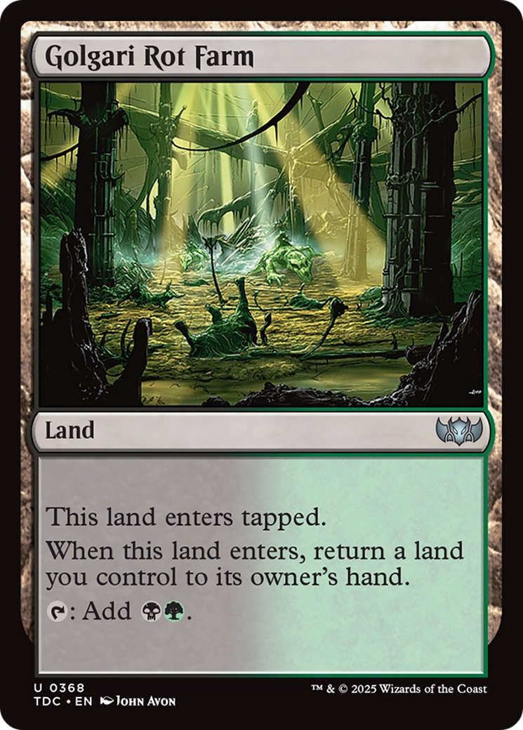 Golgari Rot Farm [Tarkir: Dragonstorm Commander] | Mega City Incorporated