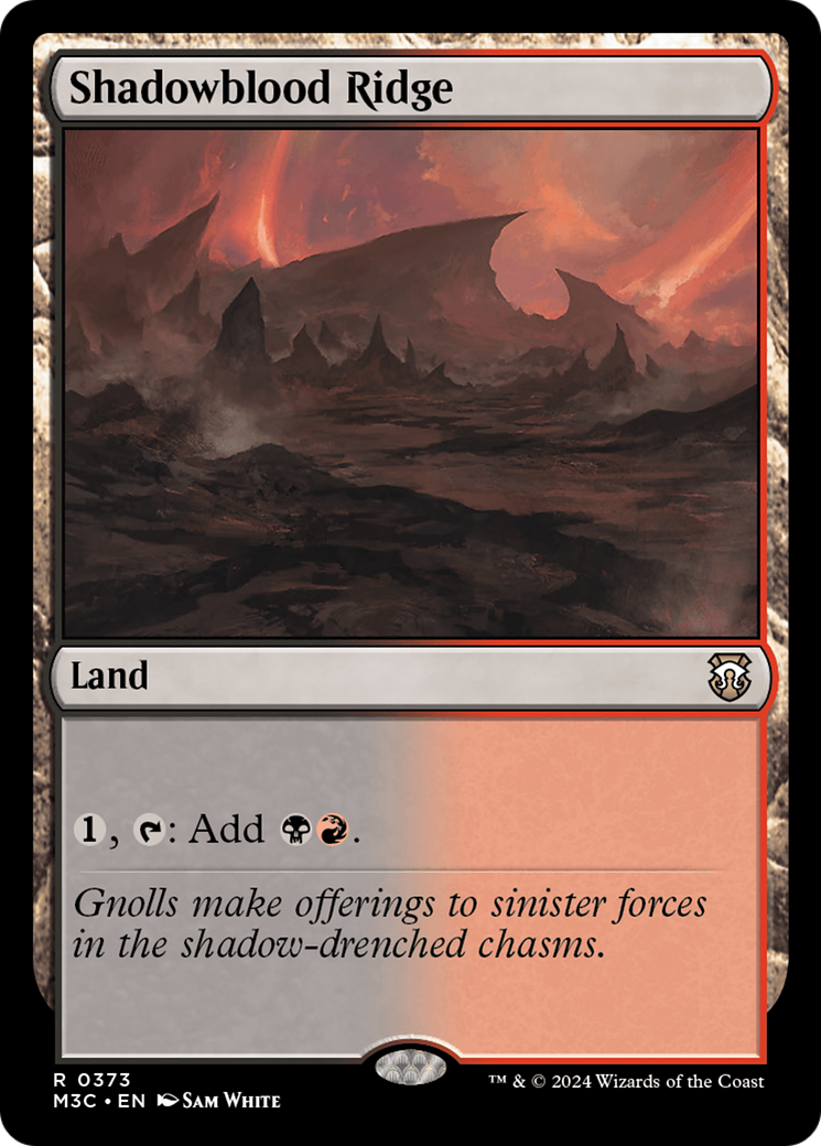 Shadowblood Ridge (Ripple Foil) [Modern Horizons 3 Commander] | Mega City Incorporated