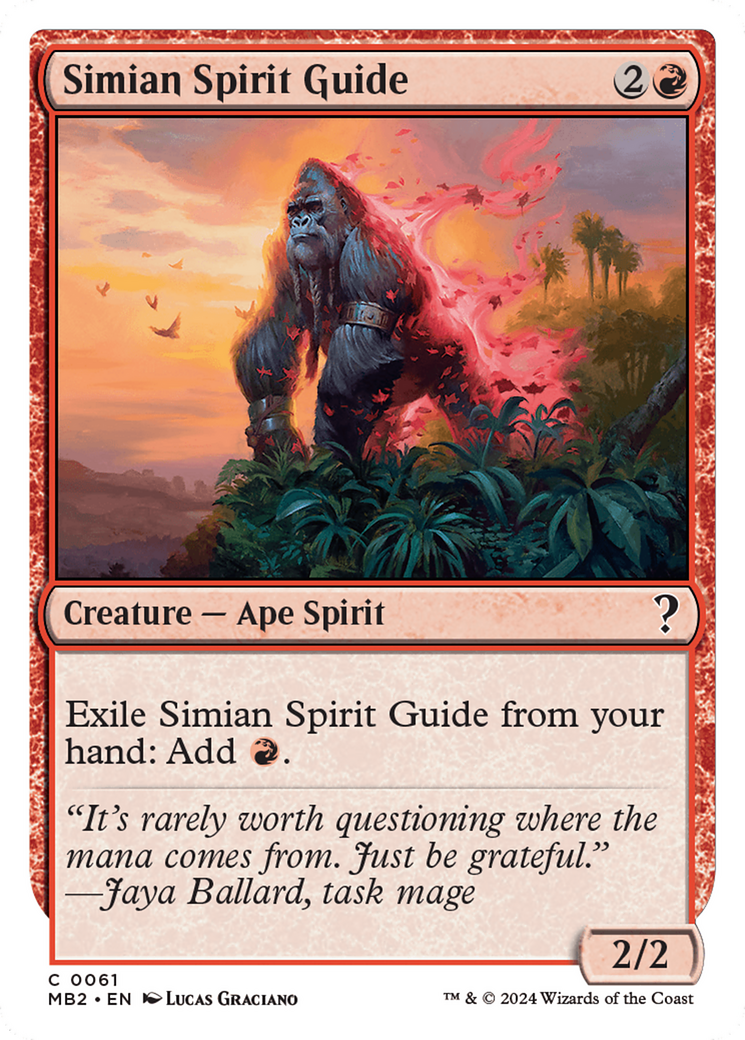 Simian Spirit Guide (White Border) [Mystery Booster 2] | Mega City Incorporated