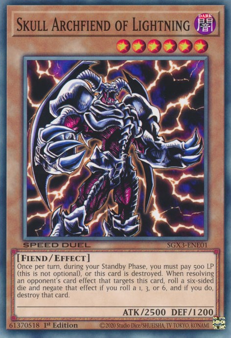 Skull Archfiend of Lightning [SGX3-ENE01] Common | Mega City Incorporated